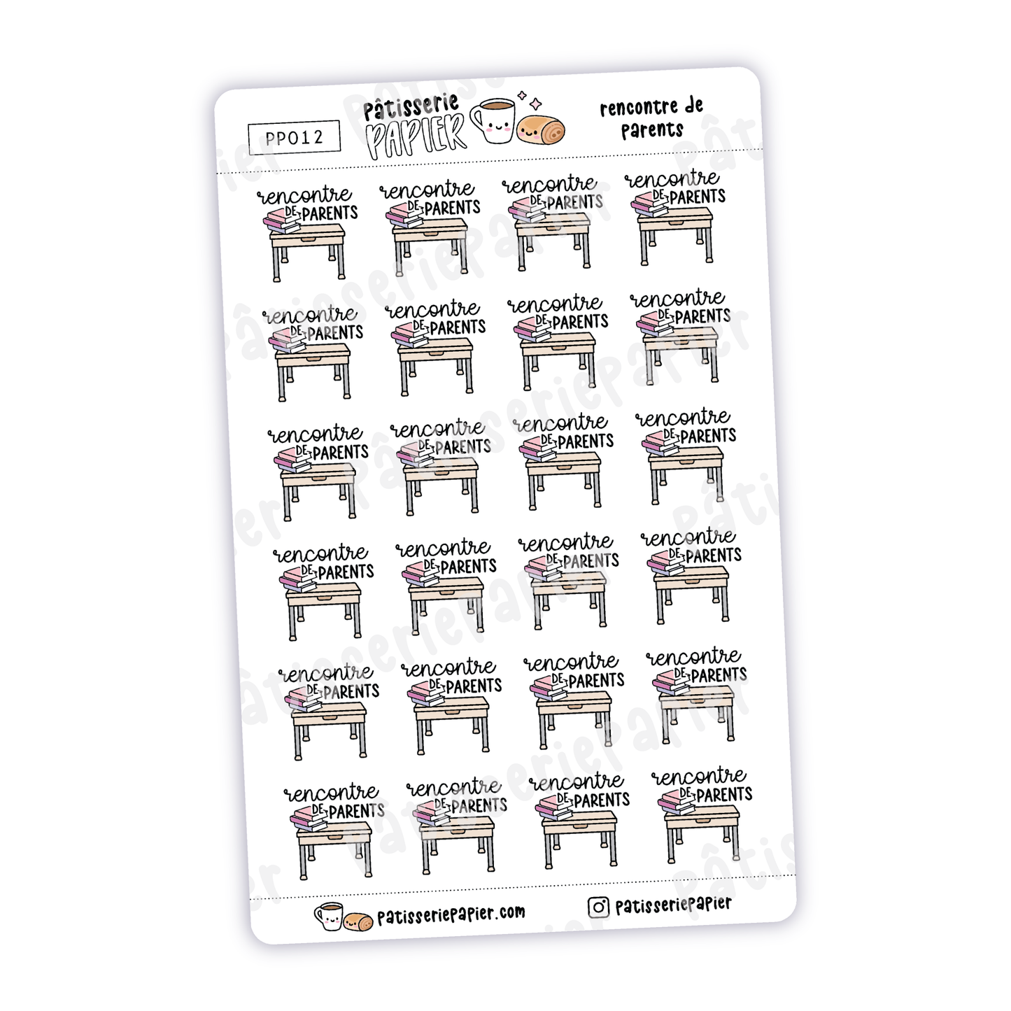 Rencontre de Parents (Parent Teacher) Meeting Stickers