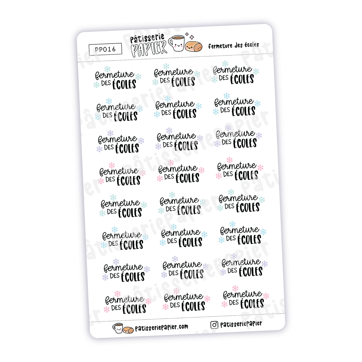 Autocollants Fermeture des Écoles