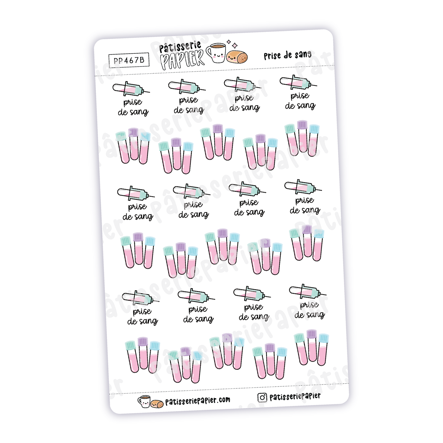 Blood test health Stickers