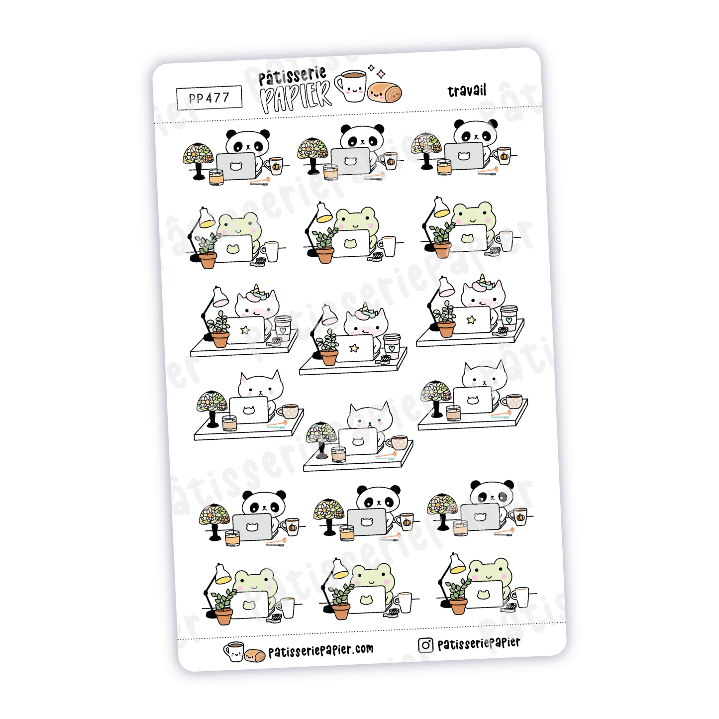 Autocollants Travail