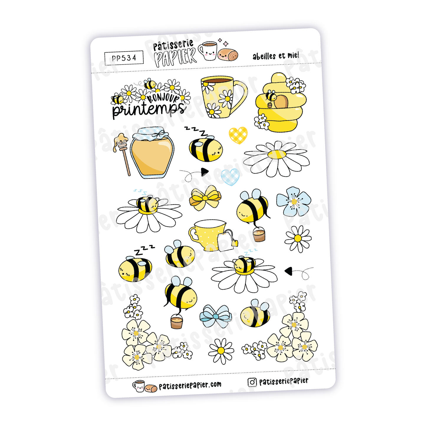 Bee and Honey Stickers