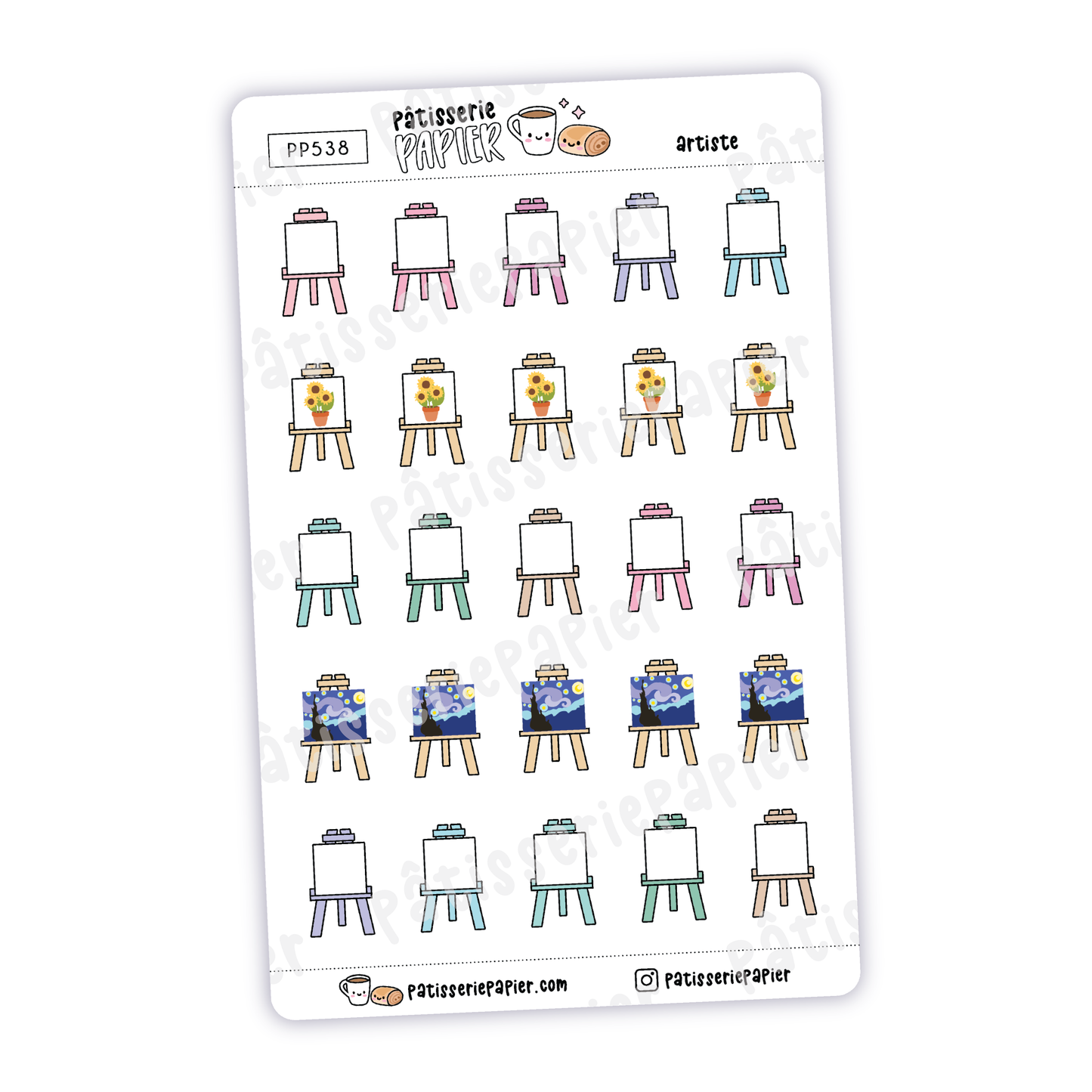 Artist Painting Easel Stickers