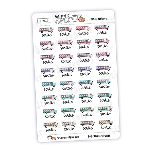 Sortie in school bus Stickers