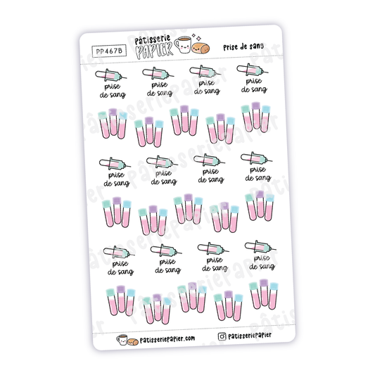 Blood test health Stickers