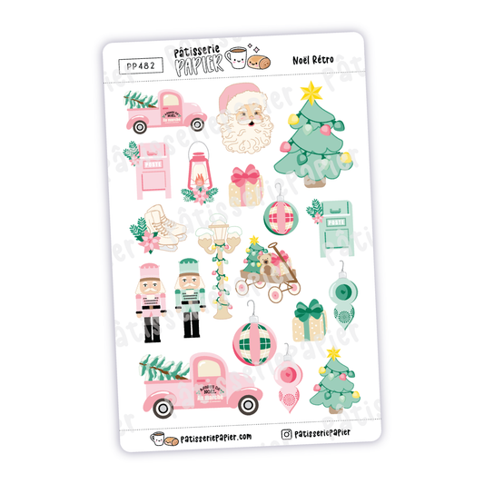 Retro Christmas Stickers