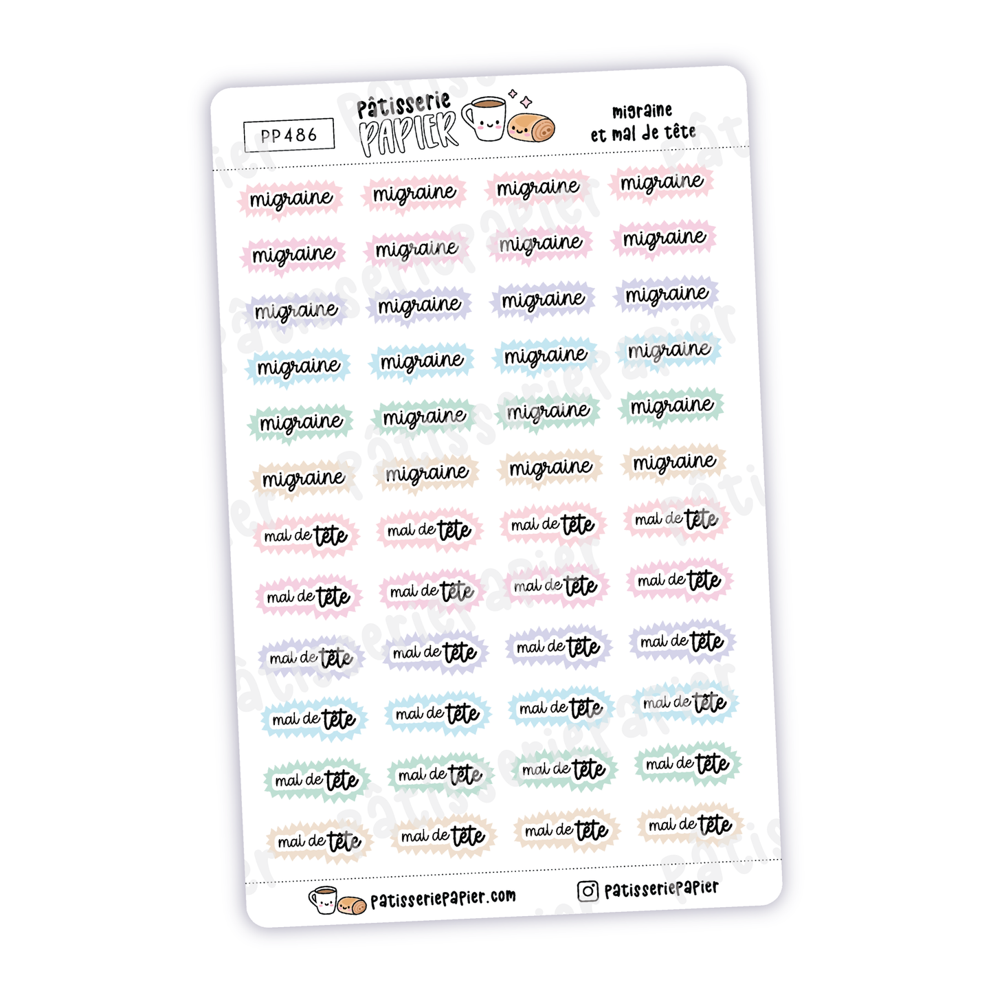 Migraine et mal de tête Stickers