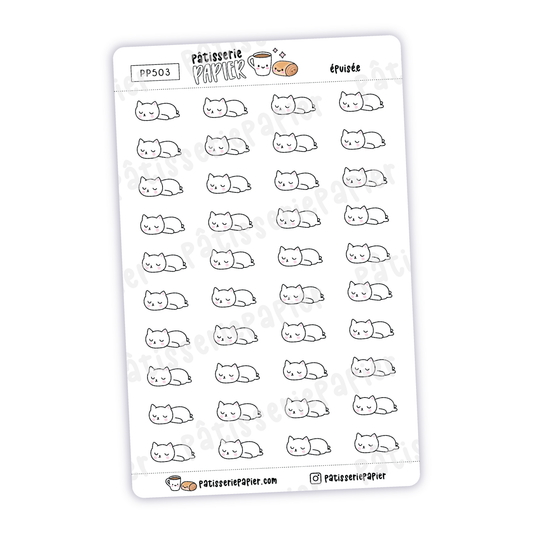 Stressed and tired Stickers