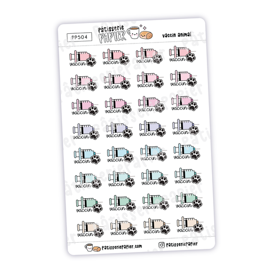 Cat and Dog Vaccine Stickers