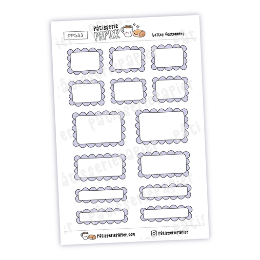 Scallop Box Stickers