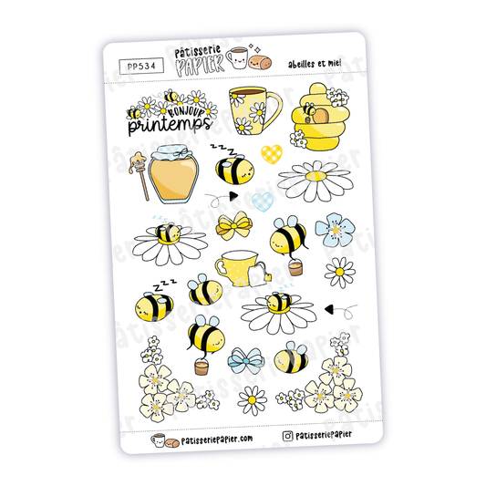 Bee and Honey Stickers